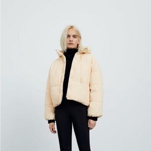 Zara Cream Puffer Jacket